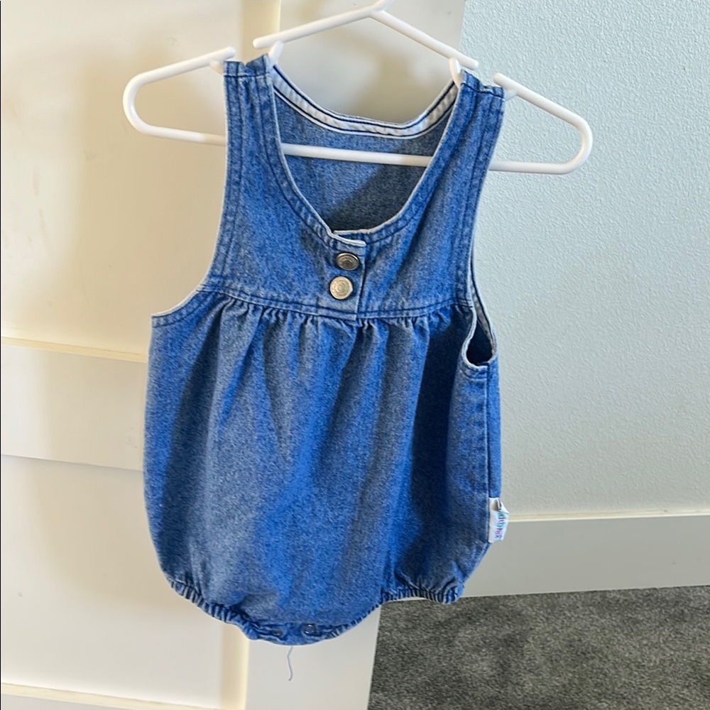 Vintage Jean romper 6-12 months
